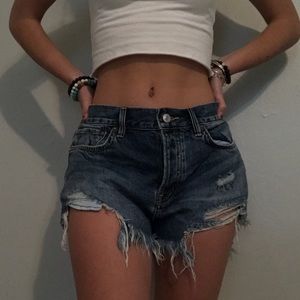 free people distressed shorts